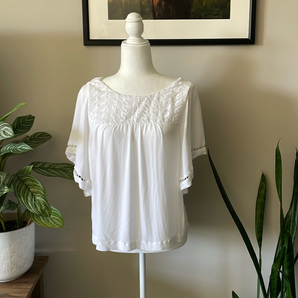 LOFT Flutter Sleeve Top